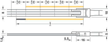Bandă LED COB 12V 8mm 10W/ml lumina neutra 4000 K [3]