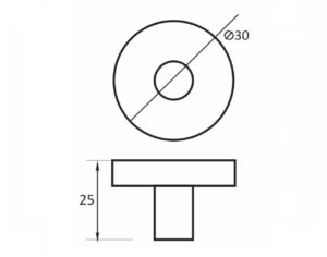 Buton 1081 30*25 Negru mat [1]