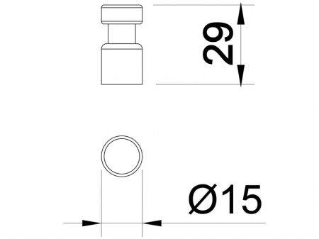 Buton 15MM Antic cupru [1]