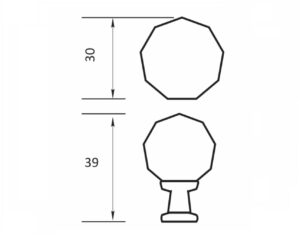 Buton cistal RICHY Negru [1]