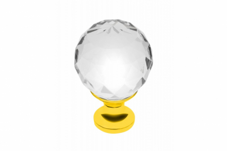 Butoni mobila - Buton CRISTAL D30mm Auriu lucios