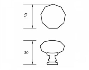 Buton cristal GLAM Negru [1]