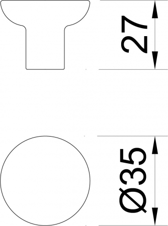 Buton E091 Negru mat [1]