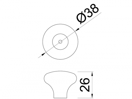 Buton floare maro portelan E039 [1]