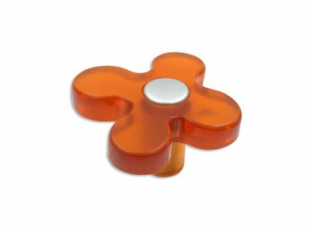 Butoni mobila - Buton floare portocaliu deschis