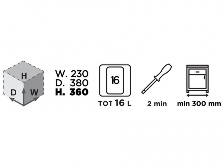 Cos gunoi 280 Gri CORP 300mm 16L [3]