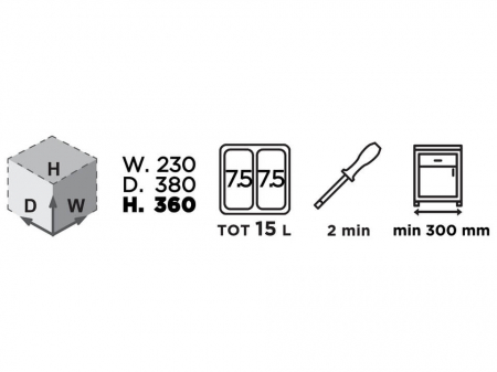 Cos gunoi 283 Gri CORP 300 2X7.5L [2]