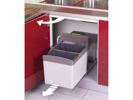 Cos gunoi 516 Gri CORP 450mm 2X16L [2]