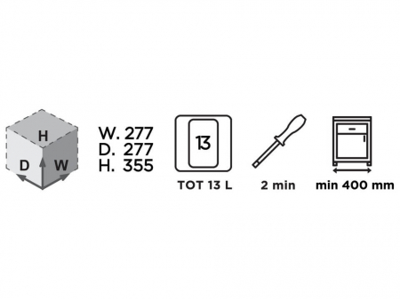 Cos gunoi plastic Alb 13L [1]