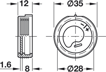 Element, reglabil, suspendare panouri D35mm. Set 10 bucati [2]
