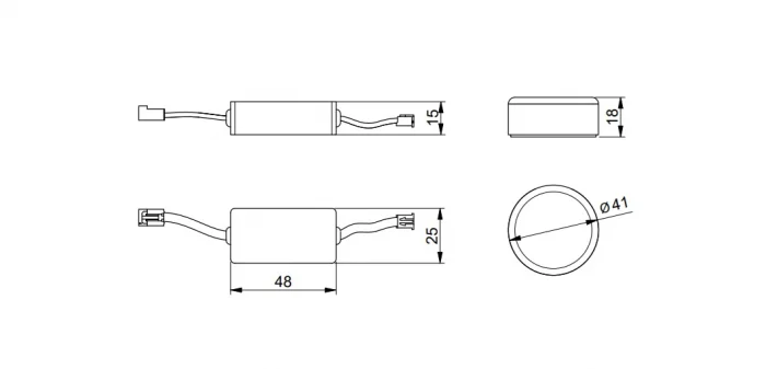 Intrerupator GTV touch wireless banda LED dimabil negru mat [4]