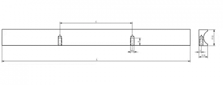 Maner GROOVE 160mm Auriu periat [2]
