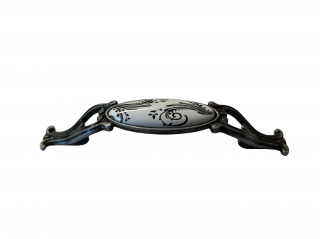 Manere mobila - Maner PERI 96MM PORSELEN Antic silver