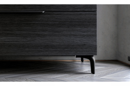 Picior mobila STABILIS, H=120mm, otel, Negru mat [2]