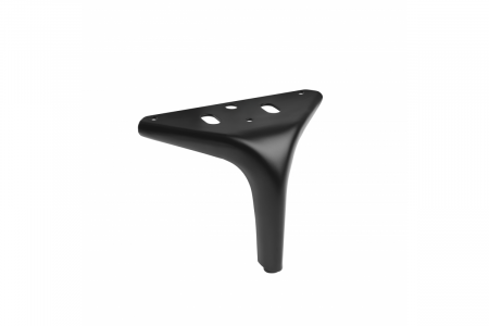 Pentru mobilier - Picior mobila STABILIS, H=150mm, otel, Negru mat