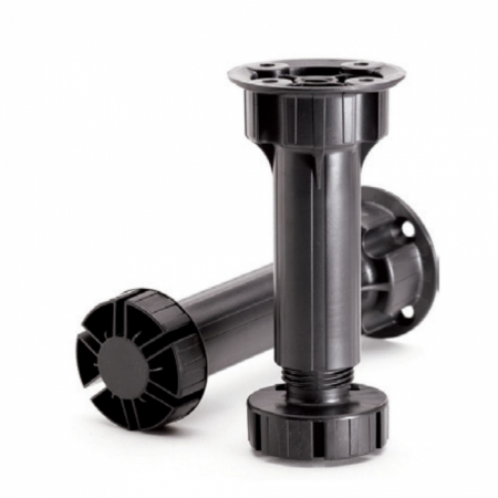 Picioare si nivelatoare - Picior plastic H100mm Negru