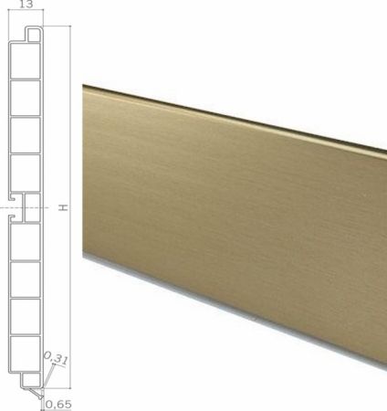 Plinta si inaltator blat - Plinta aurie mat H=100MM 4ML