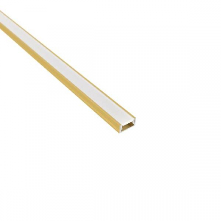 Profil banda LED - Profil LED aplicat auriu dreptunghiular 2ml - LINE MINI