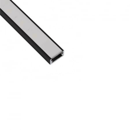 Profil banda LED - Profil LED aplicat negru dreptunghiular 2ml - LINE MINI