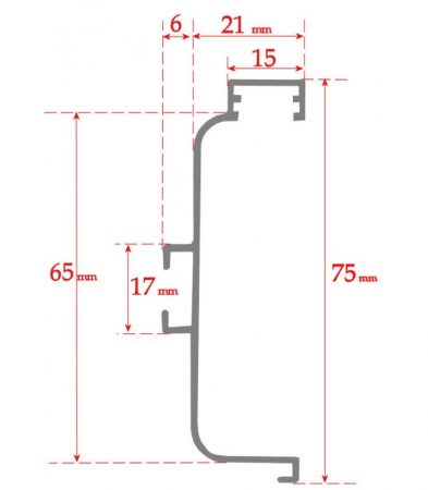 PROFIL GOLA C cu LED Negru + capac 2675-2676 4ml [2]