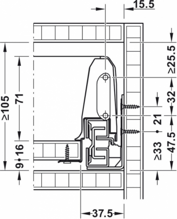 Sertar MATRIX BOX S35 Alb 84X450 [2]