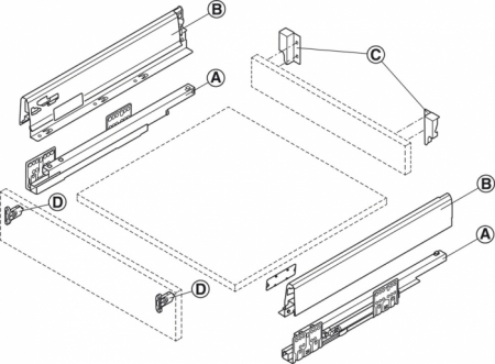 Sertar MATRIX BOX S35 Alb 120X450 [2]