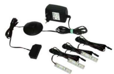BANDA LED & ACCESORII - Set miniprofile LED pentru polita de sticla 12V 0.24W 4000k 2ml