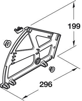 Suport pantofi 2 spatii plastic alb [4]