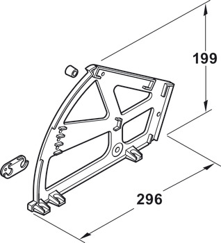 Suport pantofi 2 spatii plastic alb [3]