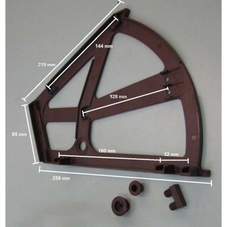 Accesorii dressing - Suport pantofi 2 spatii plastic maro