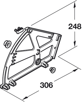 Suport pantofi 3 spatii plastic alb [3]