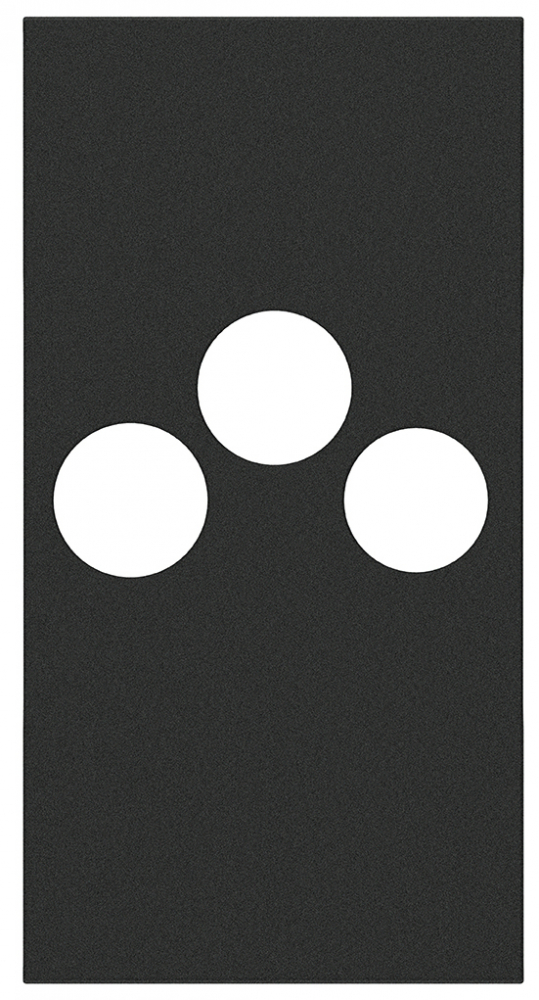 Placa Bticino Living Now 3 iesiri 2M TV-R-SAT Negru KG26M2 [1]