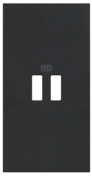 Placa Bticino Living Now incarcator USB 2M Negru KG12C [1]