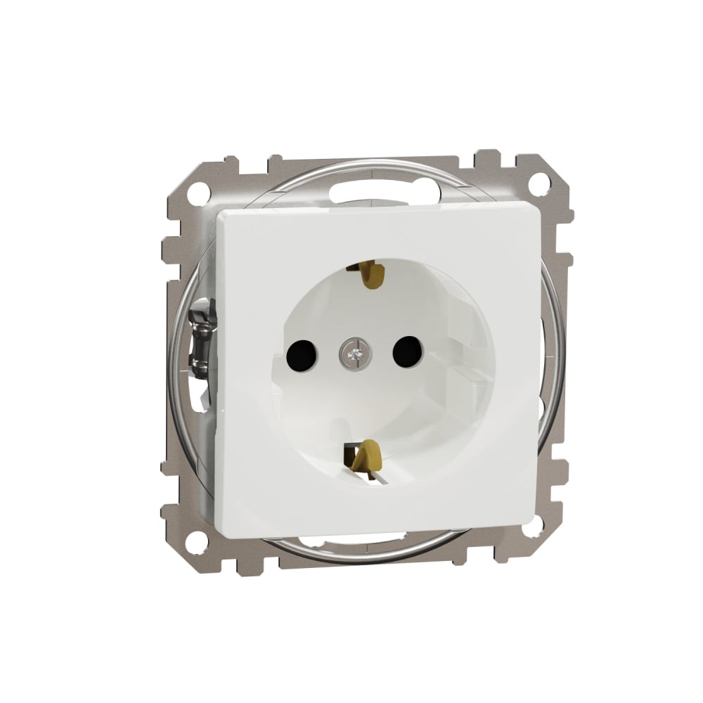 Priza simpla schuko cu protectie copii Schneider Sedna alb SDD111021 [1]