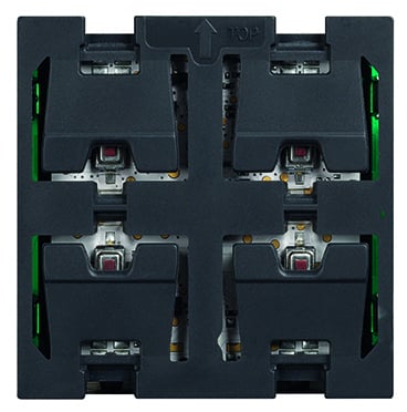 Servomotor jaluzele cu 2 relee interne - 2 module. Se completează cu capace cu 1 sau 2 module. [1]