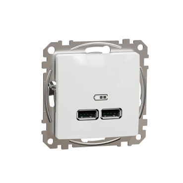 Schnider Sedna - Sedna Design, Priza incarcare USB A+A 2.1A alb