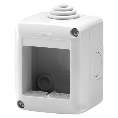 Doze Aparente - Doza aparat orizontala Gewiss System cu montaj aparent 2 module IP40 GW27002