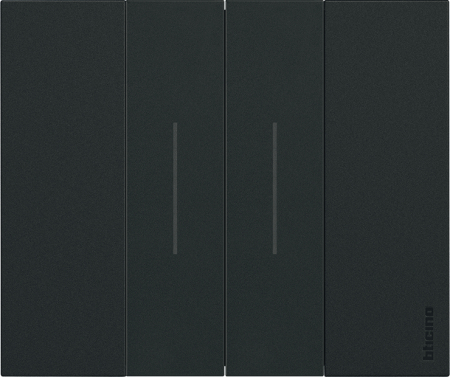 Rama ornament 2 module Bticino Living Now Neagra KA4802KG [1]