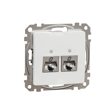 Schnider Sedna - Sedna Design, Priza dubla RJ45 Cat5E STP, alb