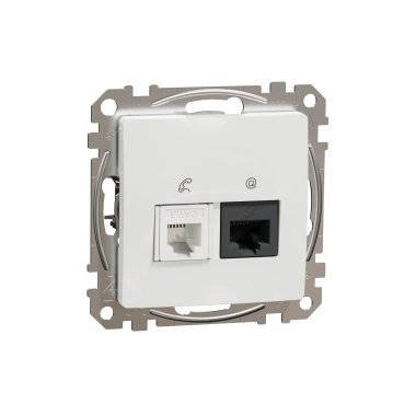 Schnider Sedna - Sedna Design, Priza RJ11-RJ45 Cat5E UTP, alb