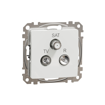 Schnider Sedna - Sedna Design, Priza TV-R-SAT intermediara 10dB, alb