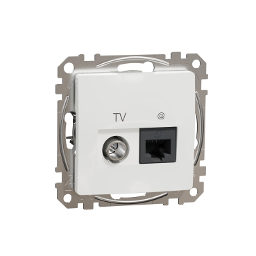 Schnider Sedna - Sedna Design, Priza TV+RJ45 Cat6 UTP, alb