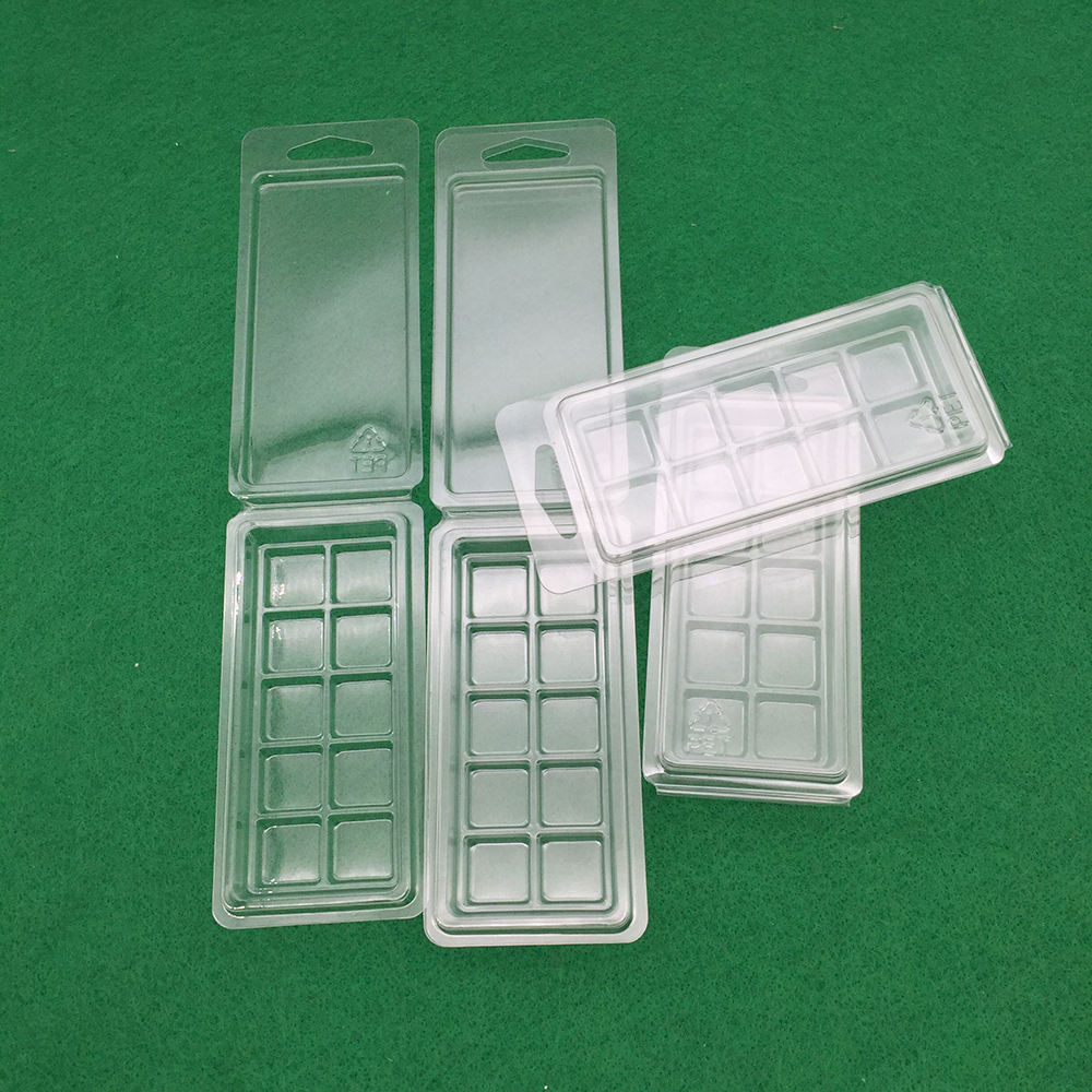 Ambalaj plastic pentru tablete din ceara parfumate, Milmatt, clamshell wax melt, 10 celule, capacitate 50g [6]