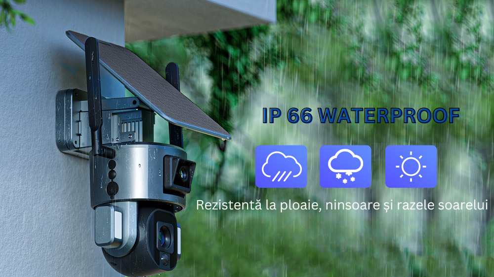 Camera de supraveghere Milmatt, 4G 4K Ultra HD, Dual Camera 4MP+4MP, 10X Optical ZOOM, Incarcare Solara, Rotire Din Aplicatie, Rezistenta La Apa IP 66 [14]