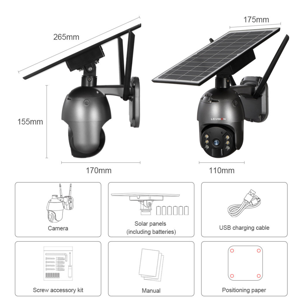 Camera de supraveghere Milmatt, 4G, HD, 3MP, Incarcare cu panou Solar, Rotire Din Aplicatie, PIR, alarma, comunicare bidirectionala, Rezistenta La Apa IP 66 [16]