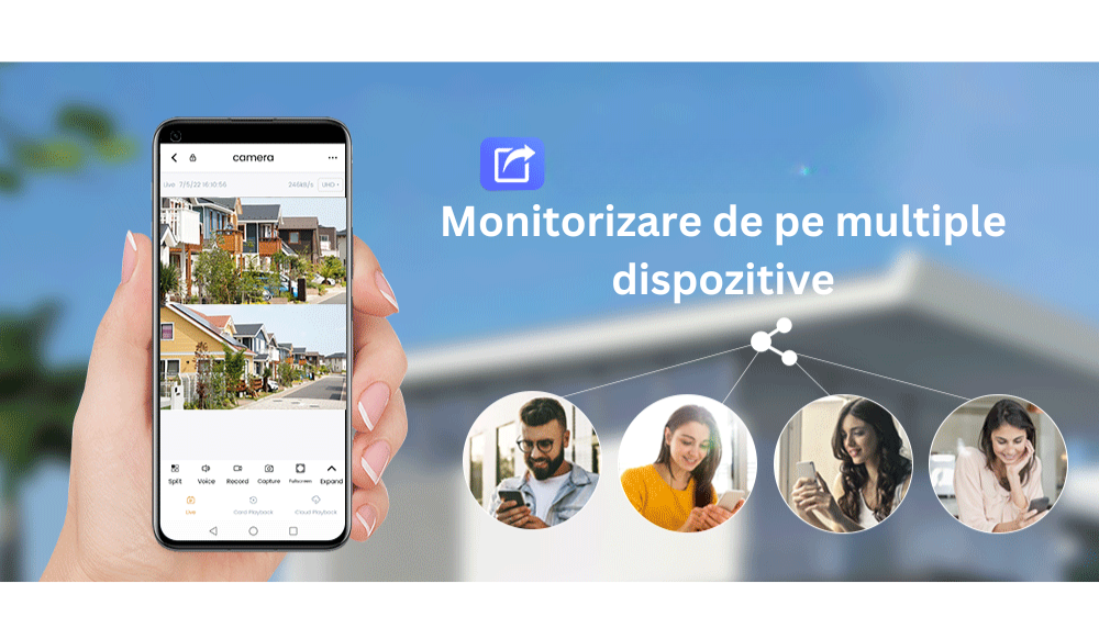 Camera de supraveghere Milmatt, WI-FI, Ultra HD, lentile triple, 4MP HD, 10X Optical ZOOM, Rotire Din Aplicatie, PTZ, Rezistenta La Apa IP 66 [9]