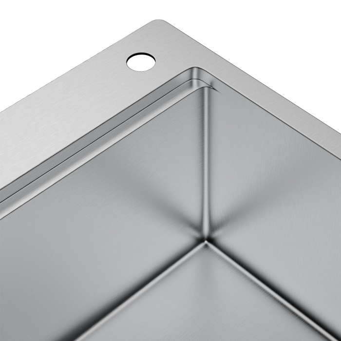 Chiuveta Inox Bucatarie, Milmatt, Premium Workstation cu Accesorii, Tocator Lemn Sapele, Gratar Inox, Cos scurgere, Grilaj Protectie Chiuveta, Silentioasa, Montaj pe Blat, dimensiune 70x46x23 cm [13]