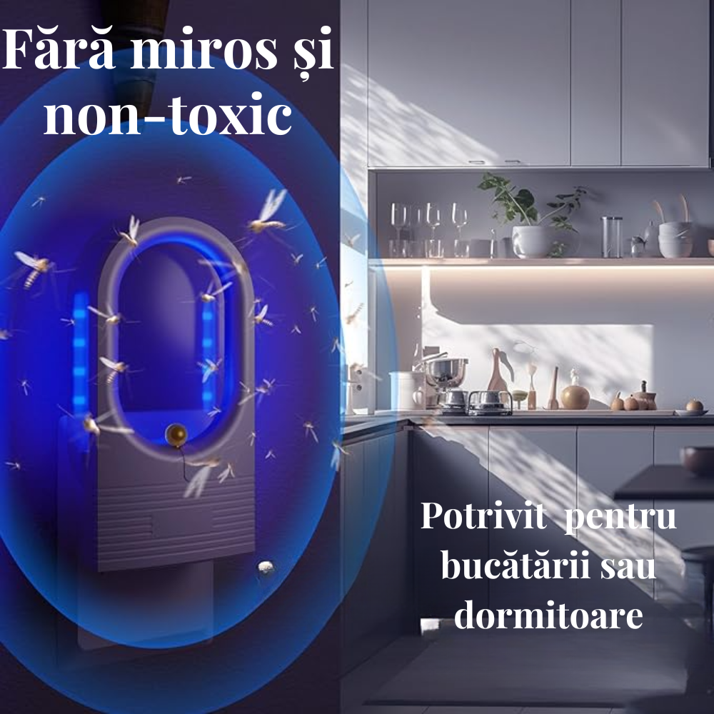 Dispozitiv anti tantari, Milmatt, electric, cu leduri UV, 5 rezerve cu lipici dublu adezive, 68 mm x 140 mm [4]