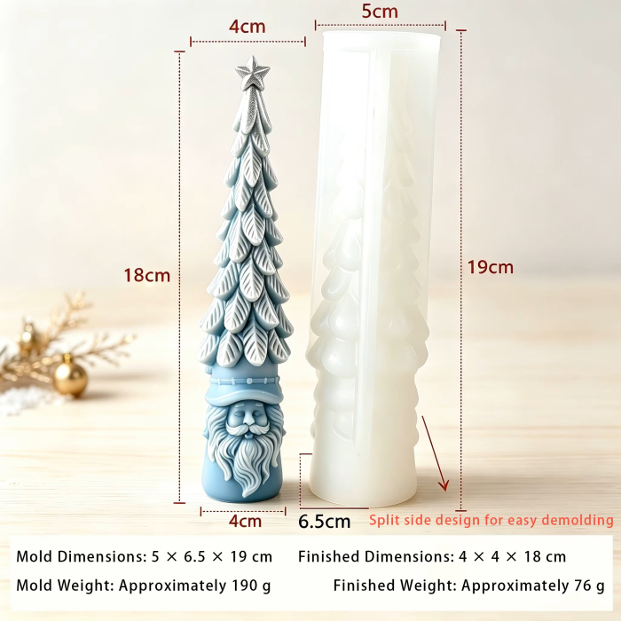 Matriță din silicon pentru lumânări de Crăciun – model decorativ de iarnă [5]