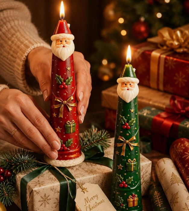 Matriță din silicon pentru lumânări de Crăciun – model decorativ de iarnă [8]